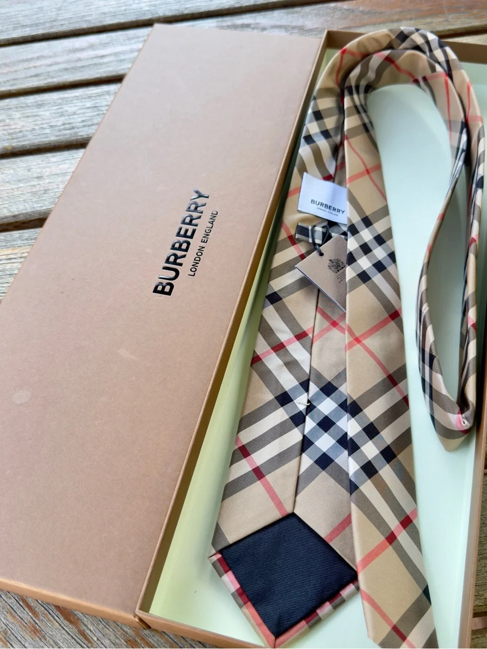 🔥TB SUMMER 26🔥🆕💯LIMITED EDIT BURBERRY HORSEFERRY PATCHWORK NVA CHECK ARTISAN TIE